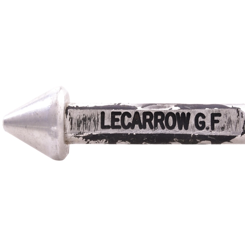 93 - A Railway Signal Company miniature train staff, LECARROW G. F. SPECIAL KEY, (alloy), kept in a machi... 