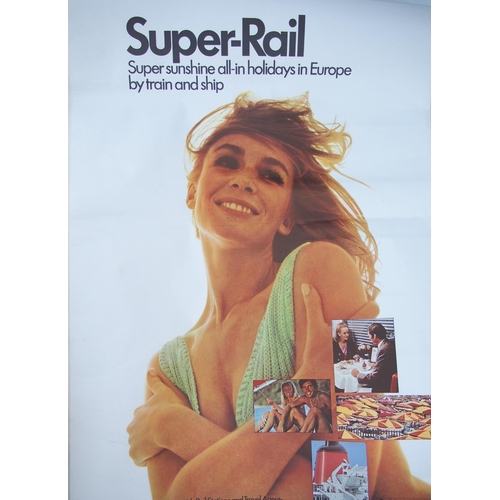 581 - British Railway posters, Talyllyn Railway (Cuneo) full pictorial poster, same but with blank lower p... 