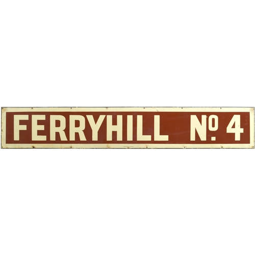 108 - A North Eastern Railway signal box nameboard, FERRYHILL No 4, from a box on the Ferryhill Station co... 