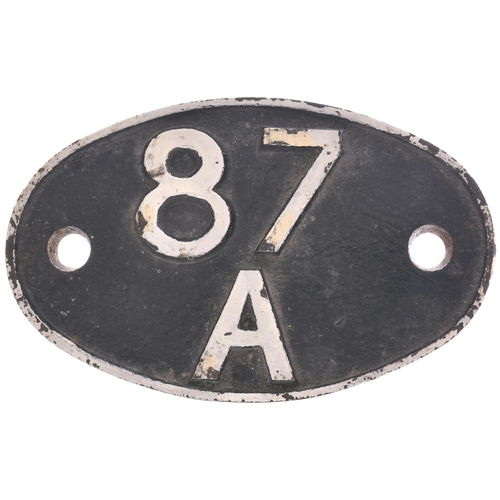 119 - A shedplate 87A Neath Court Sart (1948-June 1965), Landore (November 1969-May 1973). The front repai... 