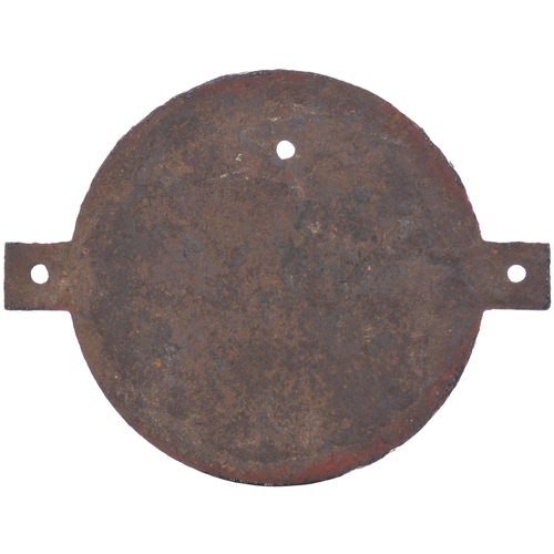 131 - A South Eastern Railway wagon registration plate, 161, 1891, 8 TONS. Cast iron, larger size, 10