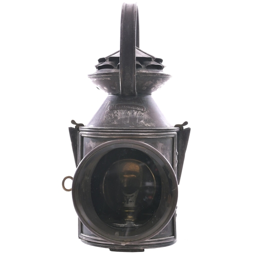 150 - A GNR three aspect handlamp with brass plate, NOTTINGHAM, No 3, the top and body stamped 3553, GNR a... 