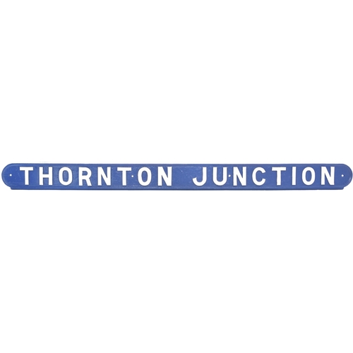 160 - An LNER seat back plate, THORNTON JUNCTION, from the Edinburgh to Dundee route, junction for the Fif... 