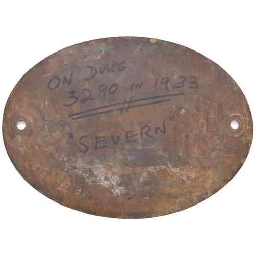 161 - A GWR tenderplate, GREAT WESTERN RAILWAY COMPANY 1489, SWINDON WORKS, AUG 1901, 3000 GALLONS. Engrav... 