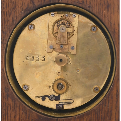 175 - A GWR combined mantel clock and barometer, by Kay and Co, each face marked GWR. The clock movement i... 