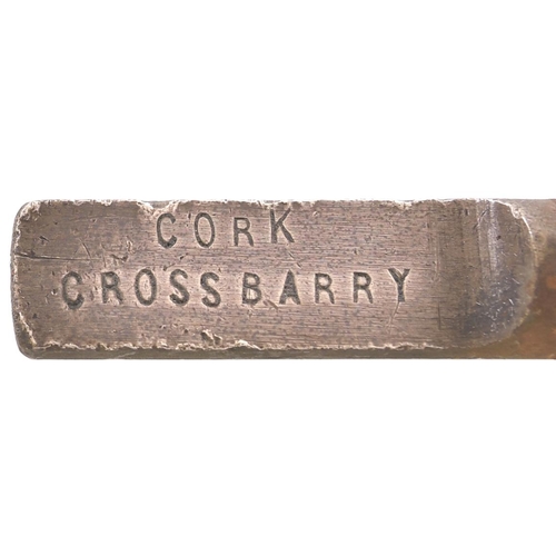 85 - A Railway Signal Company miniature train staff, CORK-CROSSBARRY, (brass/steel), from the Cork, Bando... 