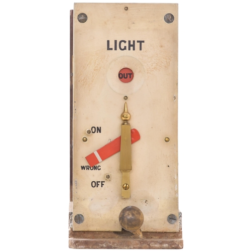 116 - A Westinghouse semaphore signal repeater, a combined home arm and light repeater in a metal case, pr... 