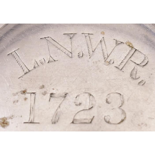 69 - An LNWR pocket watch by Joyce of Whitchurch, the face marked with the maker's name and the company i... 