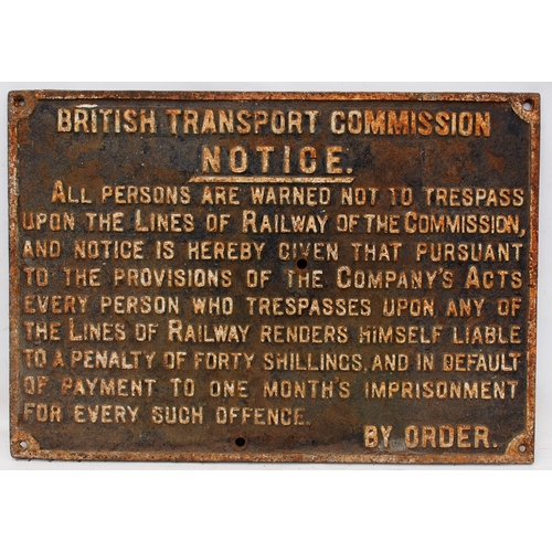 40 - British Transport Commission C/I trespass notice (TPBT101), 29