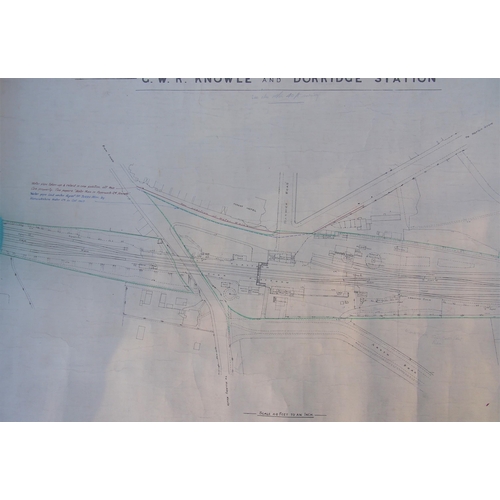 508 - Great Western Railway 40' to the inch surveys of KNOWLE & DORRIDGE station, one pre quadrupling of t... 