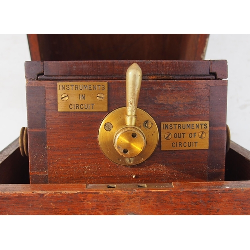 9 - London North Eastern Railway signal box mahogany cased block switch in lockable box, ex service cond... 