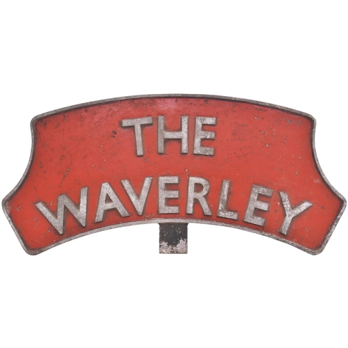 102 - A locomotive headboard, THE WAVERLEY, as carried on the St Pancras to Edinburgh Waverley service via... 