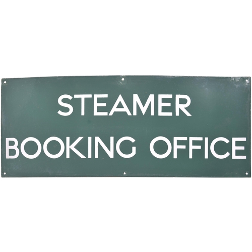 121 - A Southern Railway notice, STEAMER BOOKING OFFICE, from Ryde, enamel, 30