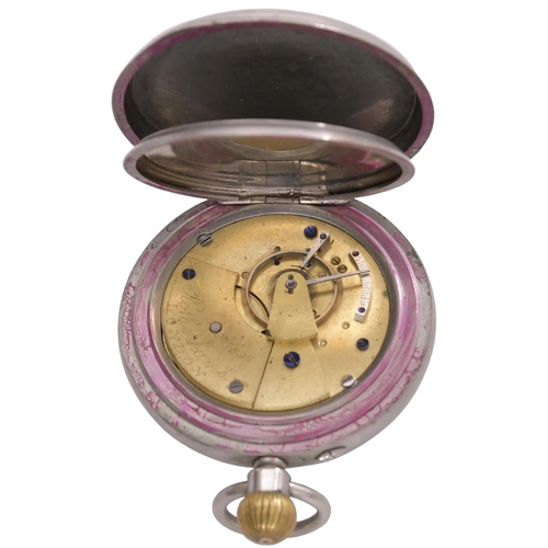 133 - A GWR pocket watch by Rotherhams of London, the face marked GWR and the back of the case attractivel... 