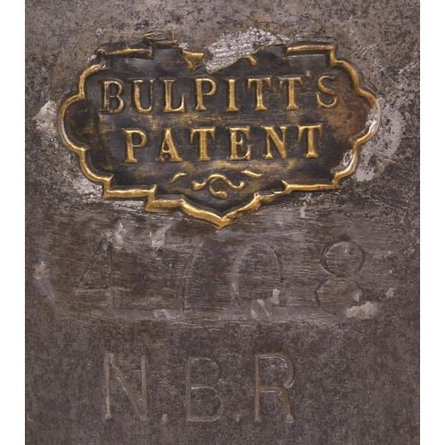 141 - A North British Railway three aspect Bulpitts Patent handlamp, the side stamped NBR, FOGSIGNALMEN, H... 