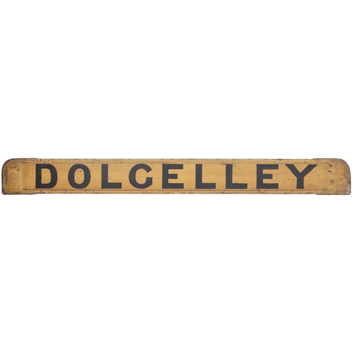 145 - A GWR carriage board, BARMOUTH-DOLGELLY, used on local services on the cross country route to Ruabon... 