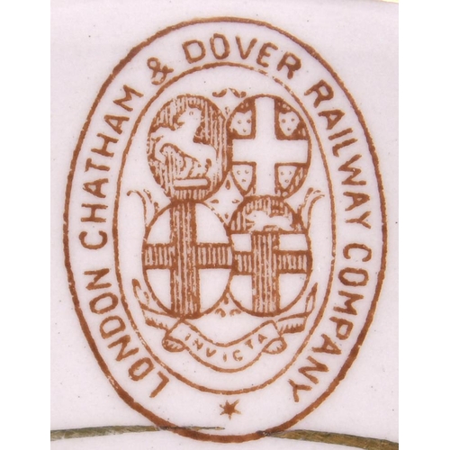 182 - A London, Chatham and Dover Railway tea plate, by E. P. Co, Stoke-on-Trent, 8¼