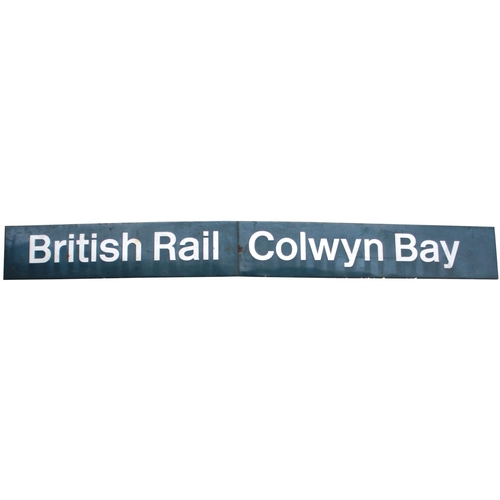 205 - A BR corporate image fascia sign, BRITISH RAIL, COLWYN BAY, (f/f), from the Chester to Holyhead rout... 