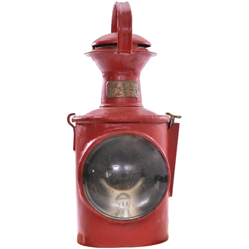 206 - A Southern Railway locomotive headlamp with bull's eye lens and brass plate SRA 2633 (Ashford), comp... 