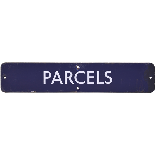 229 - A BR(E) doorplate, PARCELS, (flangeless), enamel, 18