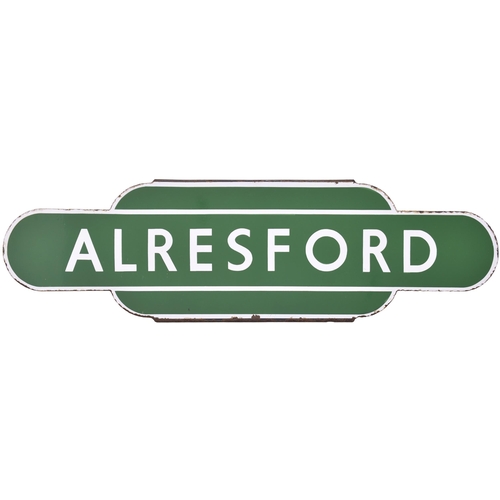 85 - A BR(S) totem sign, ALRESFORD, (h/f), from the Alton to Winchester route which closed in 1973. Excel... 