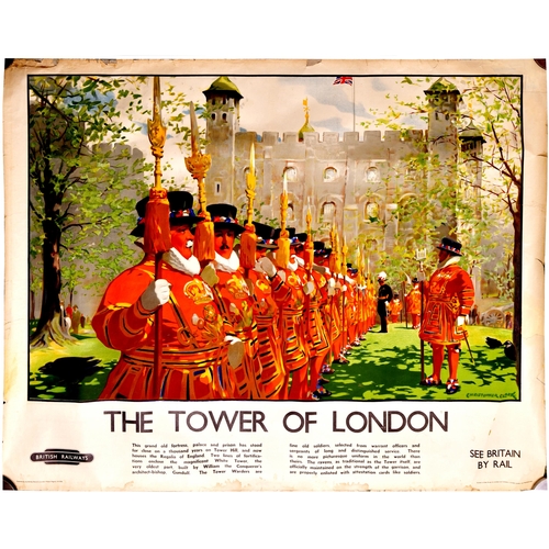 89 - A BR(M) quad royal poster, THE TOWER OF LONDON, by Christopher Clark. Edge damage, splits repaired a... 