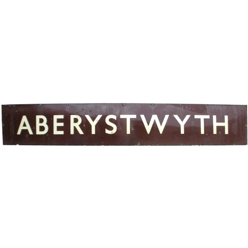 91 - A BR(W) running in board, ABERYSTWYTH, (flangeless), the terminus of the Cambrian Coast route, junct... 