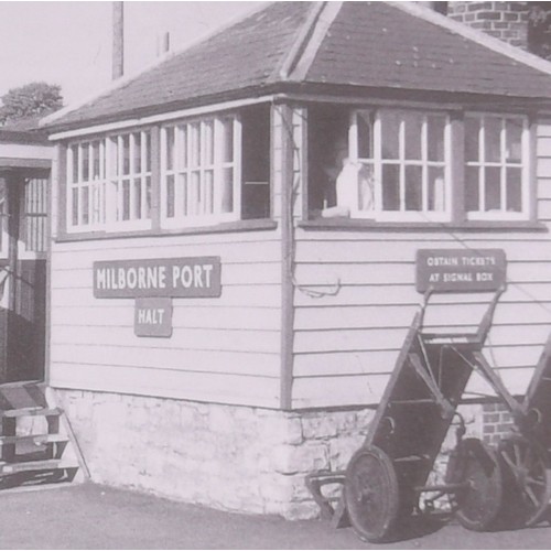 149 - A BR(S) station sign, HALT, (flangeless), from Milborne Port on the West of England main line betwee... 