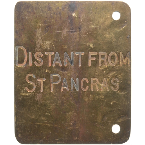 633 - Midland lever plate, DISTANT FROM ST PANCRAS, (HOME TO GOODS on the back), brass, 5