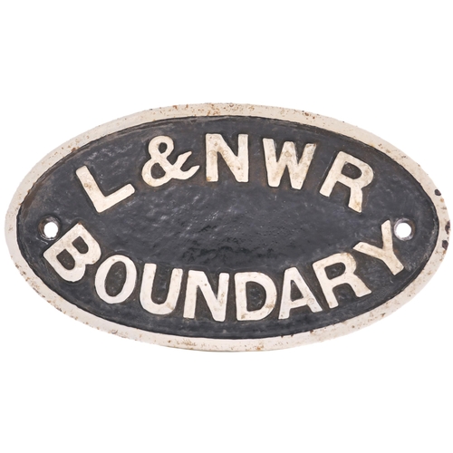 636 - LNWR boundary plate, cast iron, 9