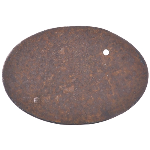 638 - Midland Railway boundary plate, MR MAINTENANCE ENDS, cast iron, 6