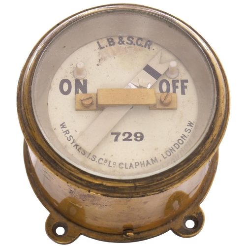 641 - LBSCR signal repeater, brass case. (Postage Band: B)