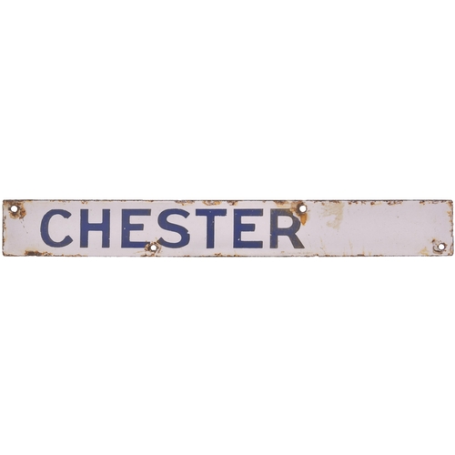 649 - SR destination plate, CHESTER, ex Brighton indicator, enamel, 12