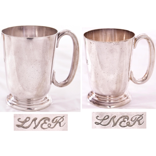 72 - LNER tankards, pint + half pint. (2) (Postage Band: B)