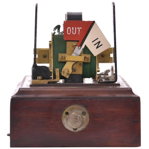 174 - A Midland Railway light indicator, with ivorine plate DOWN FAST HOME and flag IN/OUT moving freely. ... 