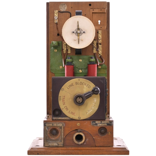 184 - A Midland Railway rotary block instrument, original condition with enamel face plate and brass back ... 