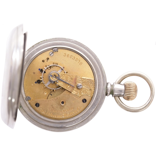 188 - A South Eastern Railway pocket watch, by the American Waltham Watch Co, the back of the outer case m... 