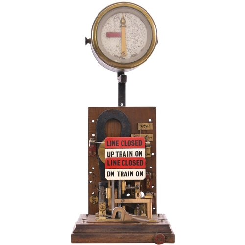 73 - An LSWR Sykes lock and block instrument, with semaphore repeater, indicating Branch Line, bearing an... 