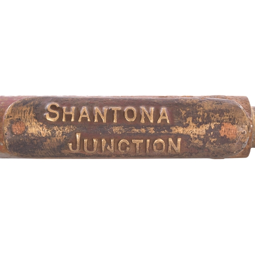 125 - A Webb and Thompson large train staff, SHANTONA JUNCTION-COOTEHILL, from the GNR(I) branch which ran... 