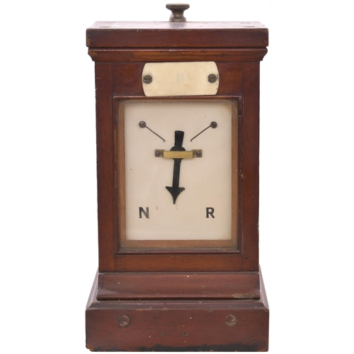 147 - A GWR points indicator showing N/R (Normal / Reverse), original condition, height 9½