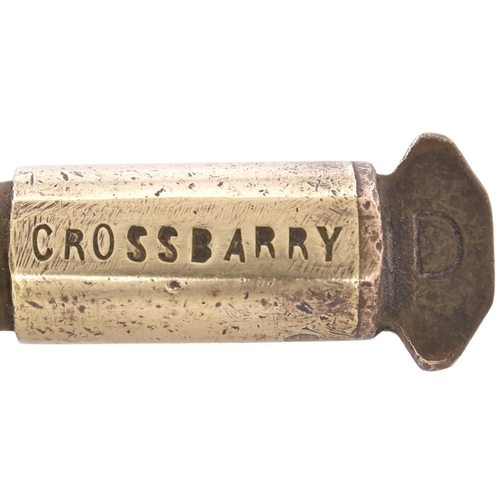 149 - A Railway Signal Company miniature staff, UPTON-CROSSBARRY, from the Cork, Bandon and South Coast Ra... 