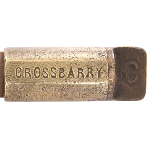 150 - A Railway Signal Company miniature staff, CROSSBARRY-BALLINHASSAIG, from the Cork, Bandon and South ... 