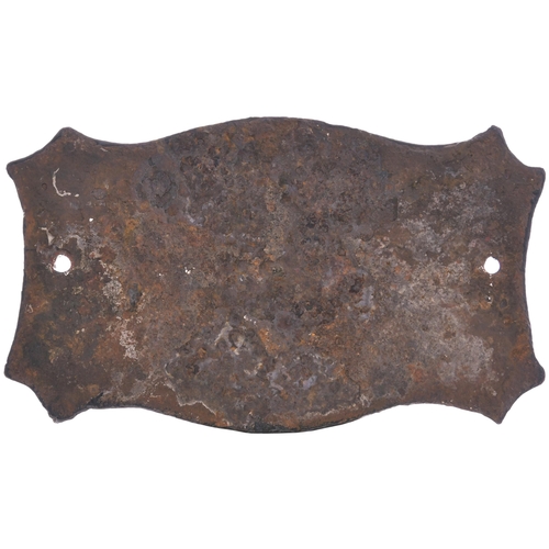 158 - A wagonplate, FOR REPAIRS ADVISE RJ&M CARR RAILWAY WAGON WORKS, BRADFORD. Cast iron, 9