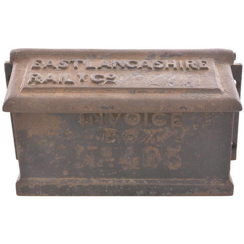 170 - An East Lancashire Railway Co invoice box, believed to have been used to record water used by other ... 