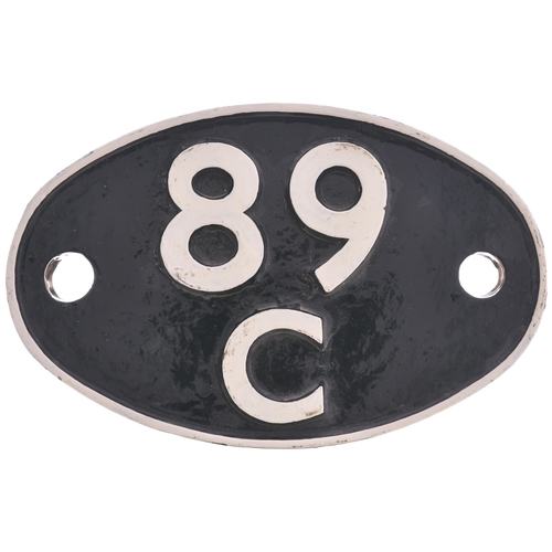 171 - A shedplate, 89C, Machynlleth (1948-September 1963). The front repainted. (Postage Band: B)