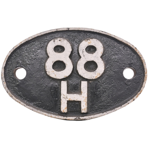 187 - A shedplate, 88H, Tondu (January 1961-March 1964). The front repainted. (Postage Band: B)