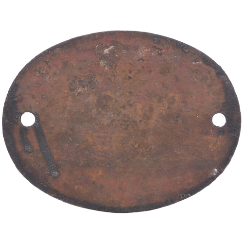 188 - A wagonplate, FESTINIOG RAILWAY 35, from either a 1-ton sack truck or a 2-ton iron flat wagon for sl... 