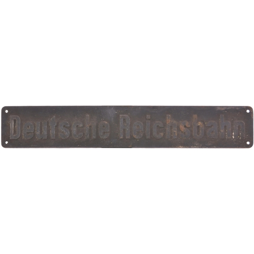 198 - A German locomotive plate, DEUTSCHE REICHSBAHN, obtained at the now mostly closed Wolkenstein-Johsta... 