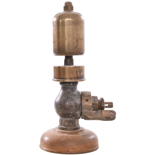20 - A locomotive whistle, bell type with operating valve and operating lever fulcrum, Maunsell SE&CR typ... 