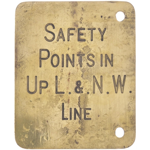 235 - A group of Midland Railway signal lever plates, (a) Safety Points In Up L&NW Line (Signal From Down ... 